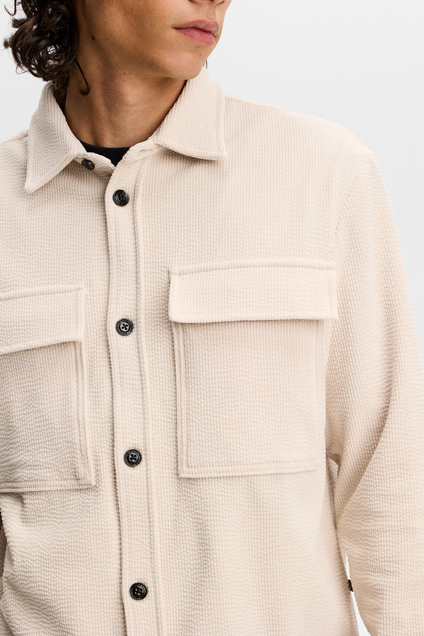 Finnigan Drape Cord Shirt / Moonbeam