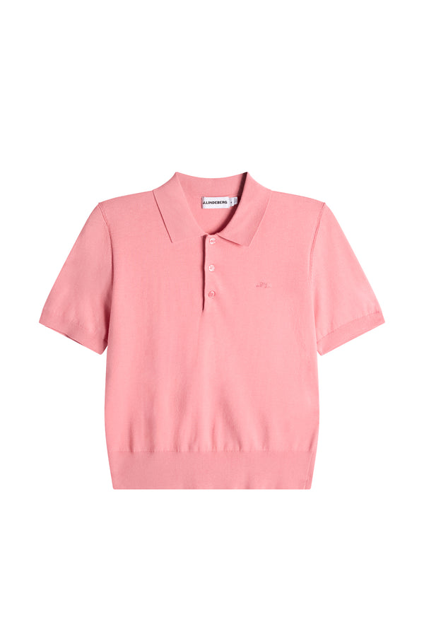 Blake SS Knit Polo / Flamingo Plume
