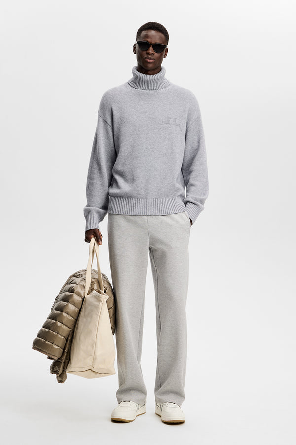 Eddy Knitted Turtleneck / Light Grey Melange