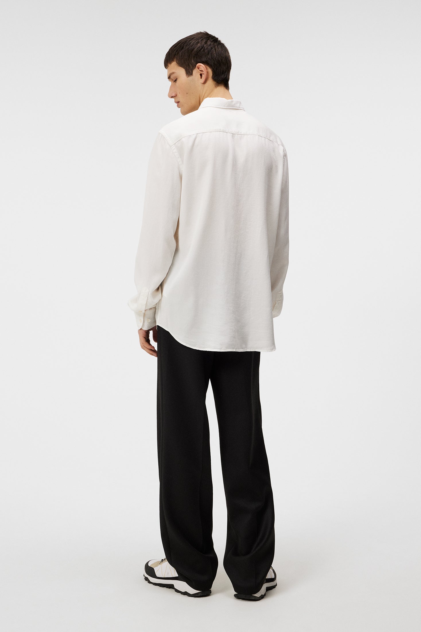 Slim LS Comfort Tencel Shirt / Cloud White | J.Lindeberg Official