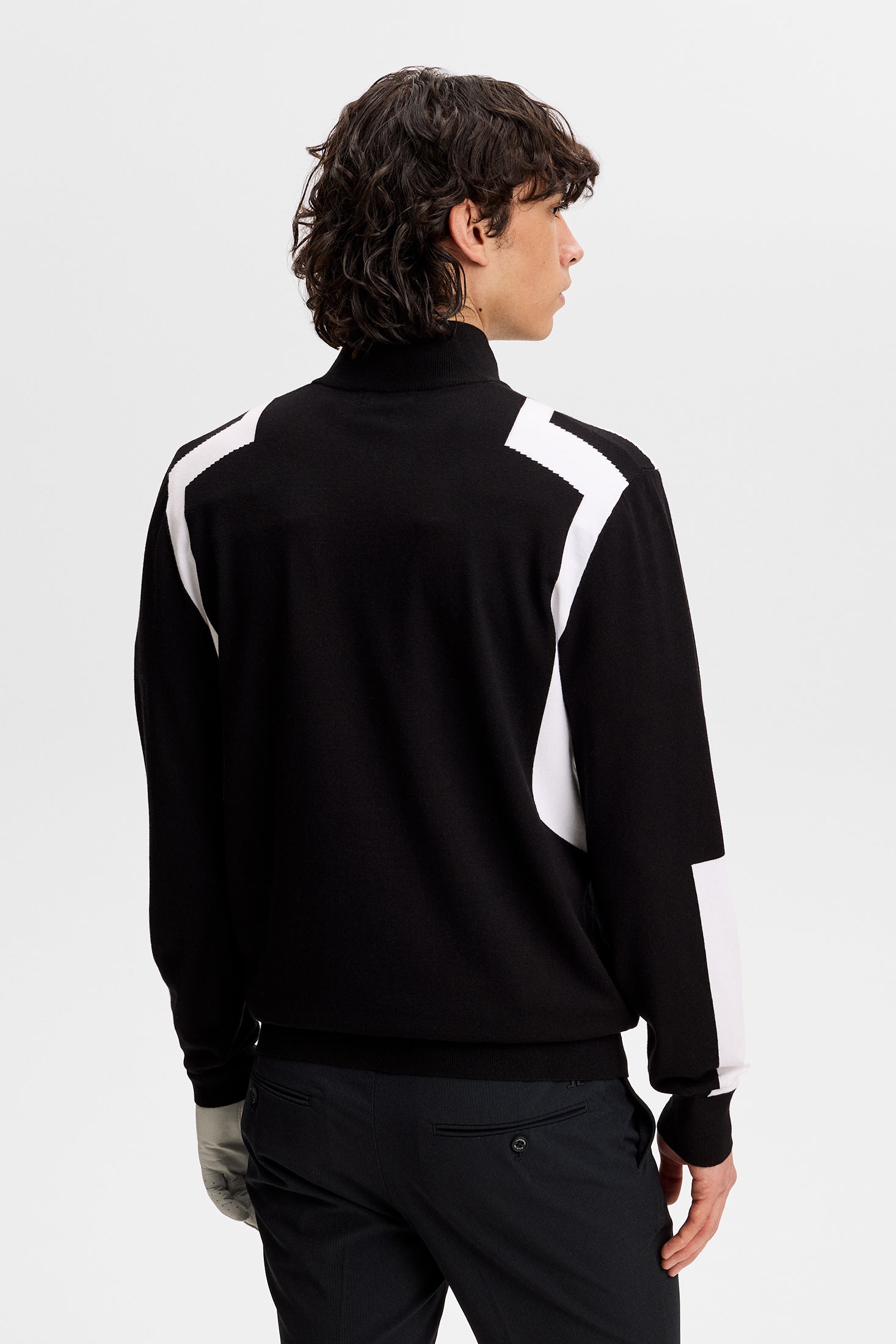 Kendrick Knitted Zip Sweater / Black | J.Lindeberg Official