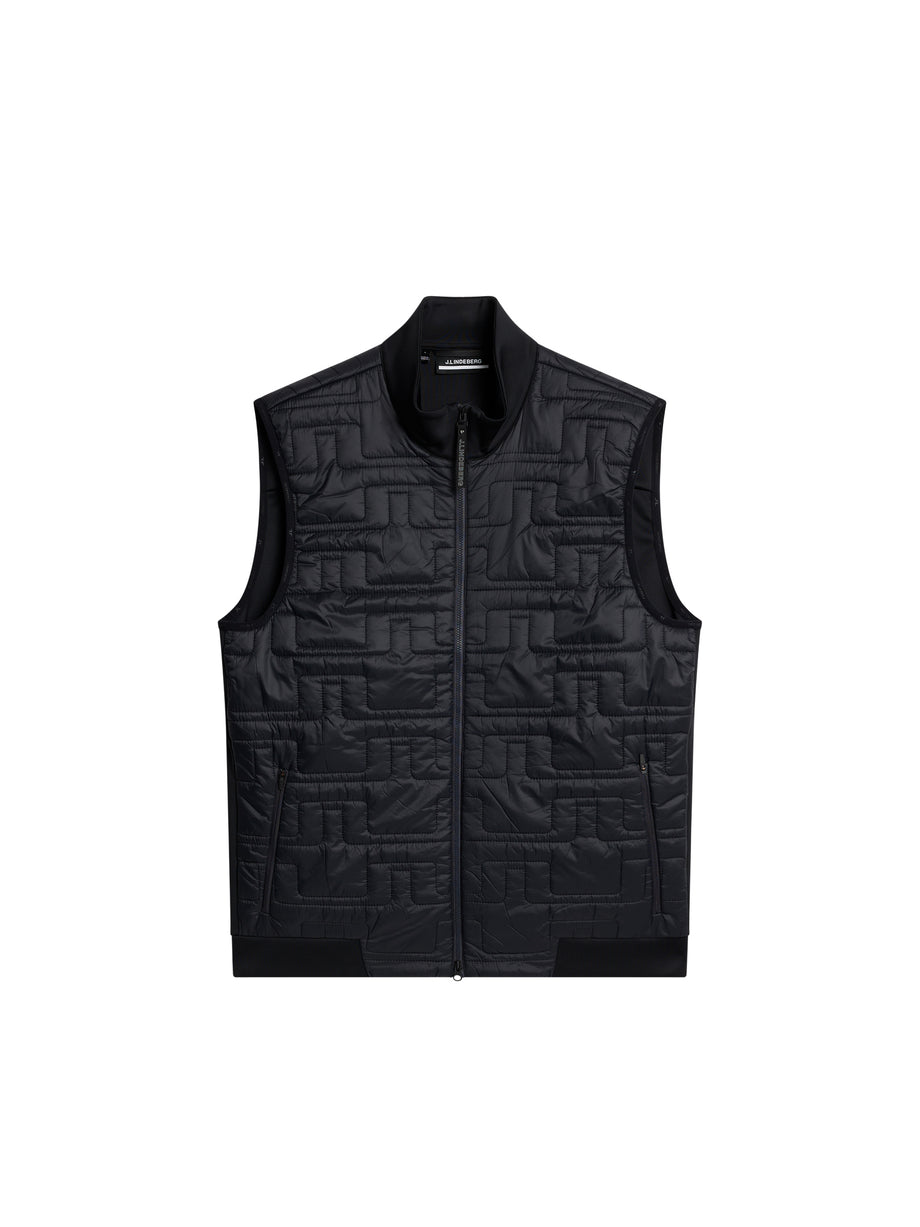 Quilt Hybrid Vest / Black