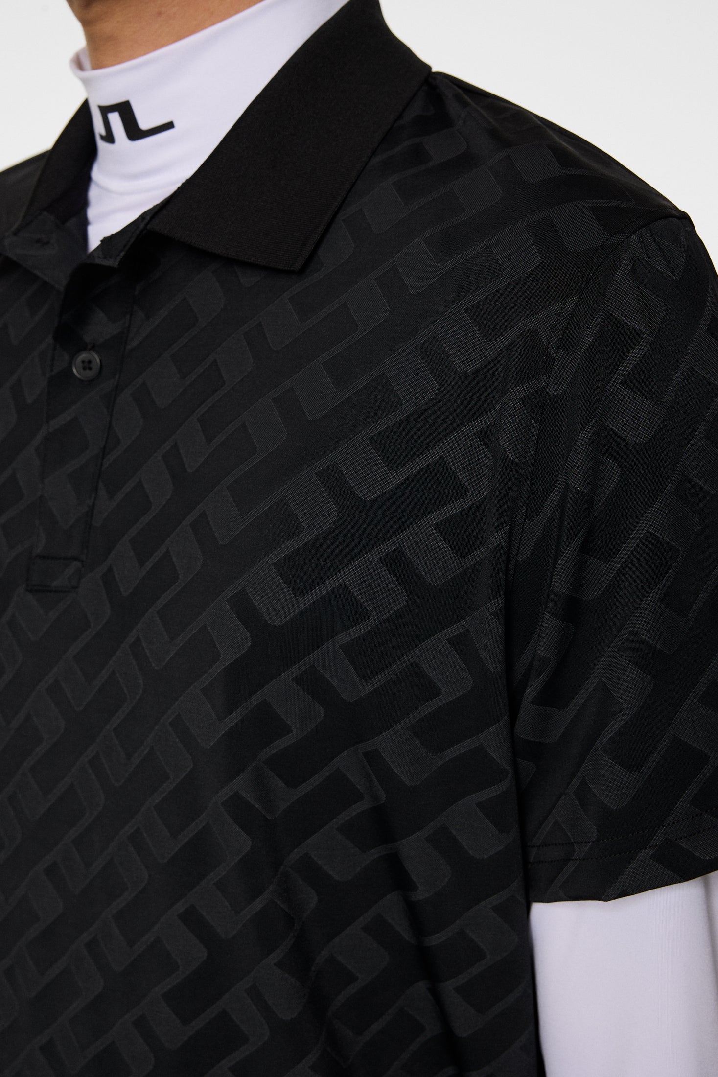 Bison Jacquard Polo / Black – J.Lindeberg EU