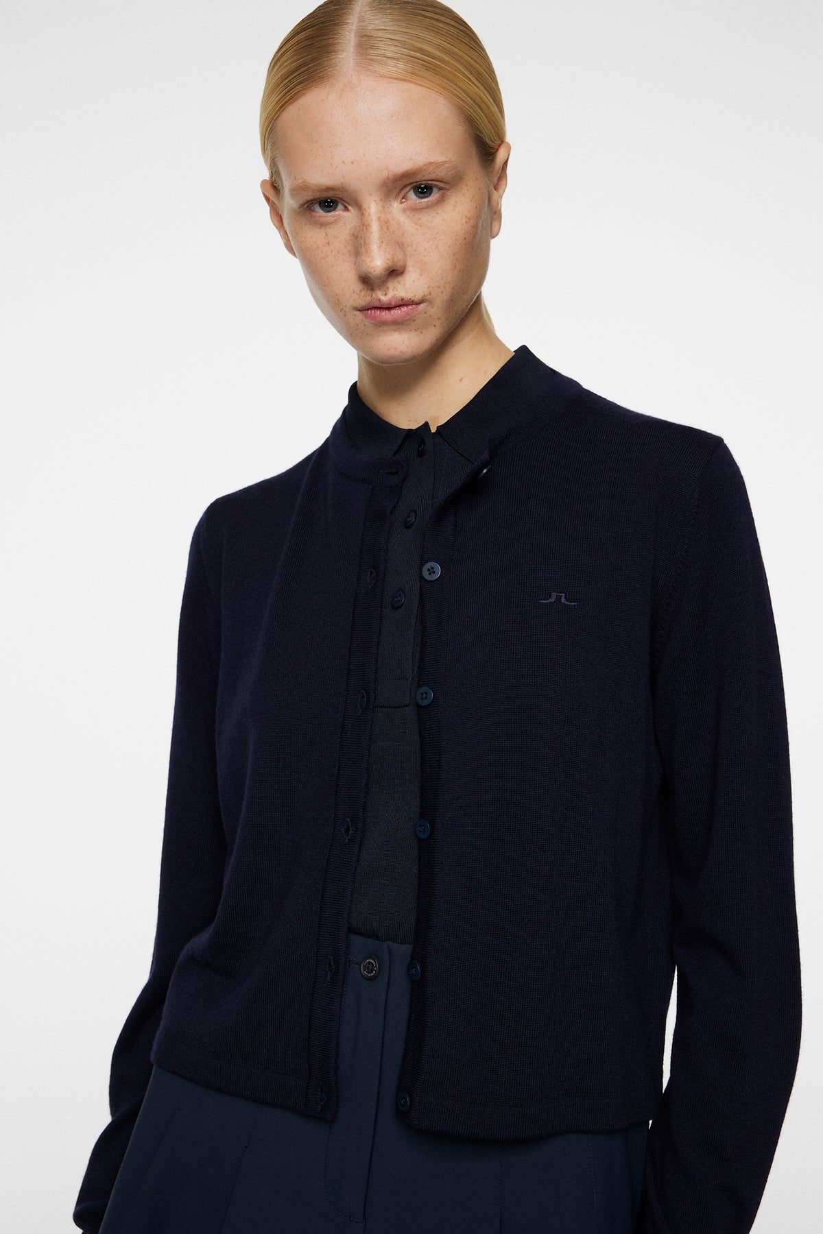 Thalia Knitted Cardigan / JL Navy