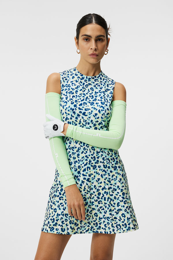 Jasmin Print Dress / Leopard Aruba Blue