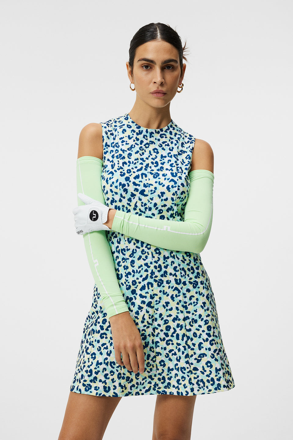 Jasmin Print Dress / Leopard Aruba Blue