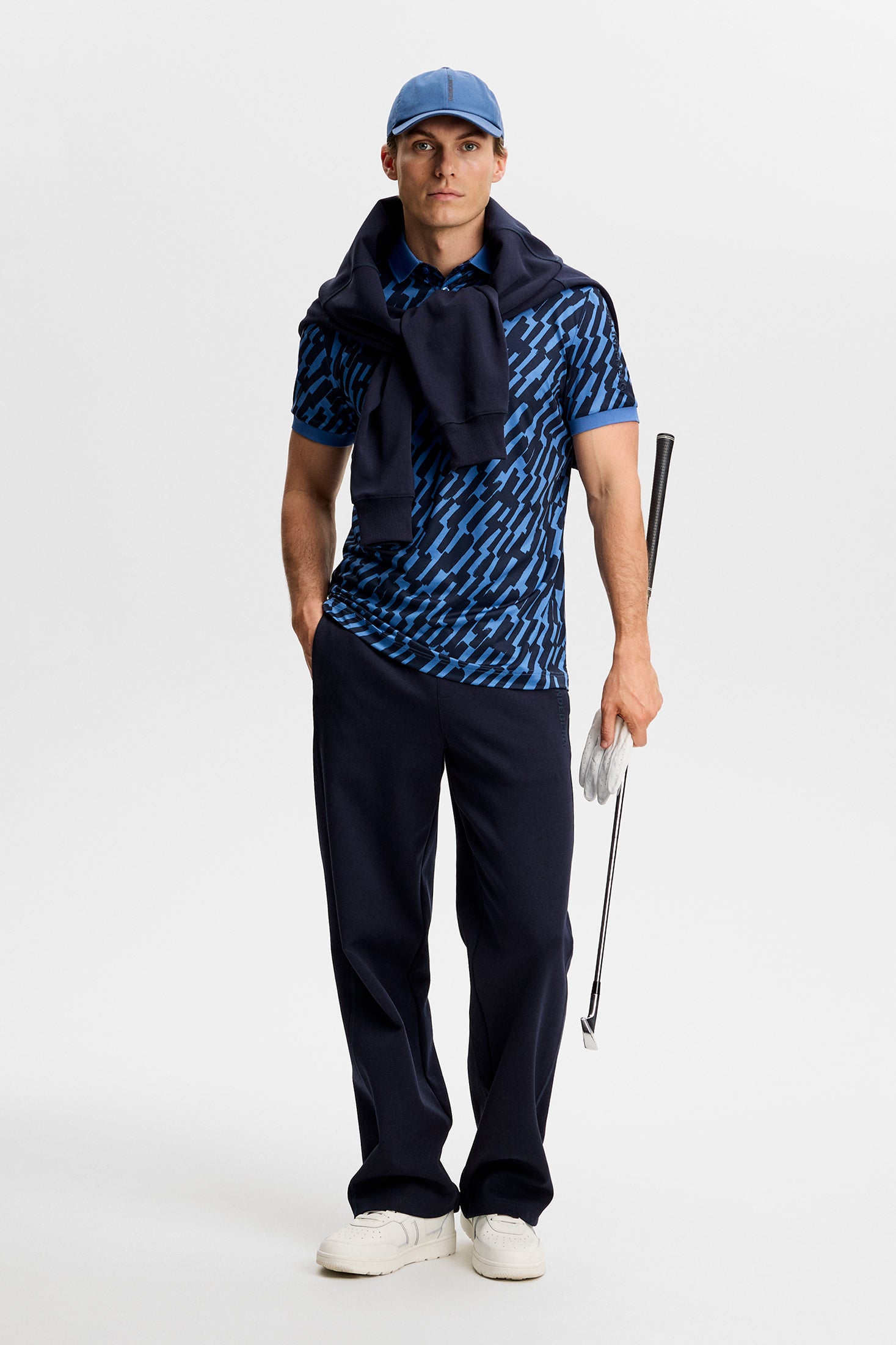 Tour Tech Print Polo / Oak Federal M – J.Lindeberg