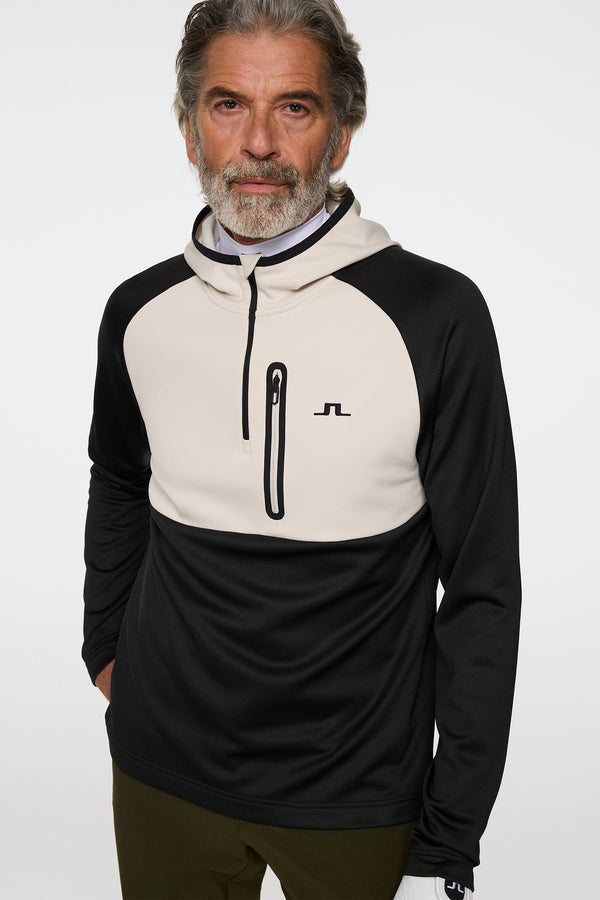 Adam Quarter Zip Hood / Black