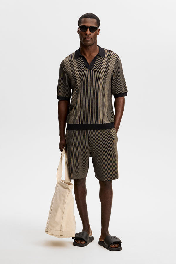 Sal Knitted Polo / Black