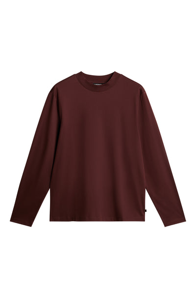 Ace Mock Neck LS T-Shirt / Bitter Chocolate – J.Lindeberg EU