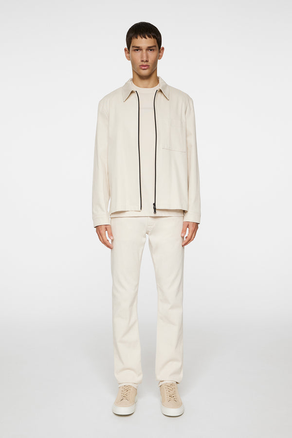Julius Cotton Twill Overshirt / Moonbeam