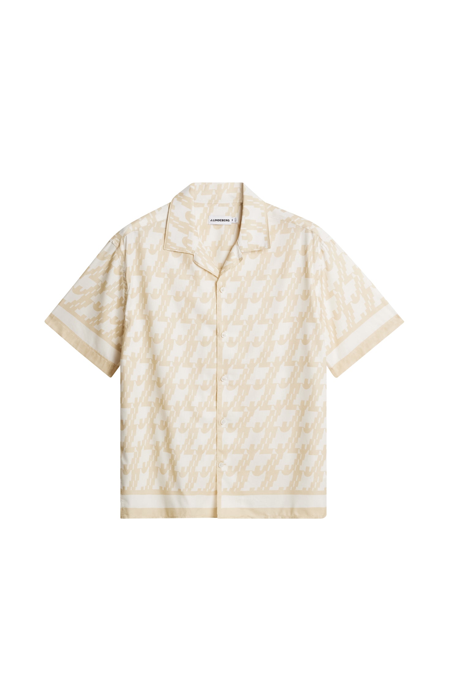 Ellis Border Resort Shirt / JL Glitch White | J.Lindeberg Official