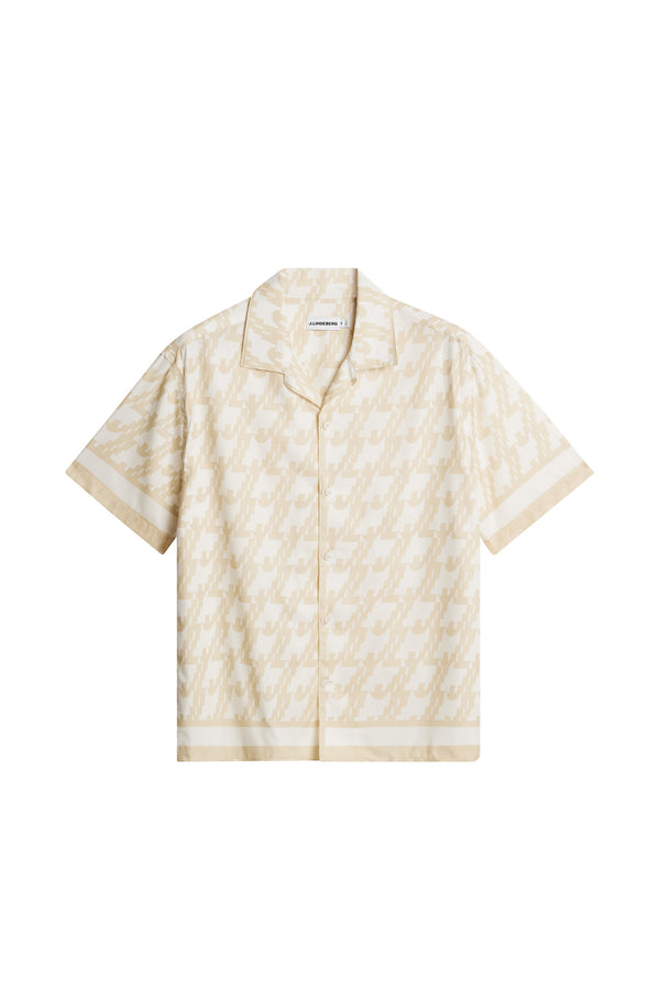 Ellis Border Resort Shirt / JL Glitch White