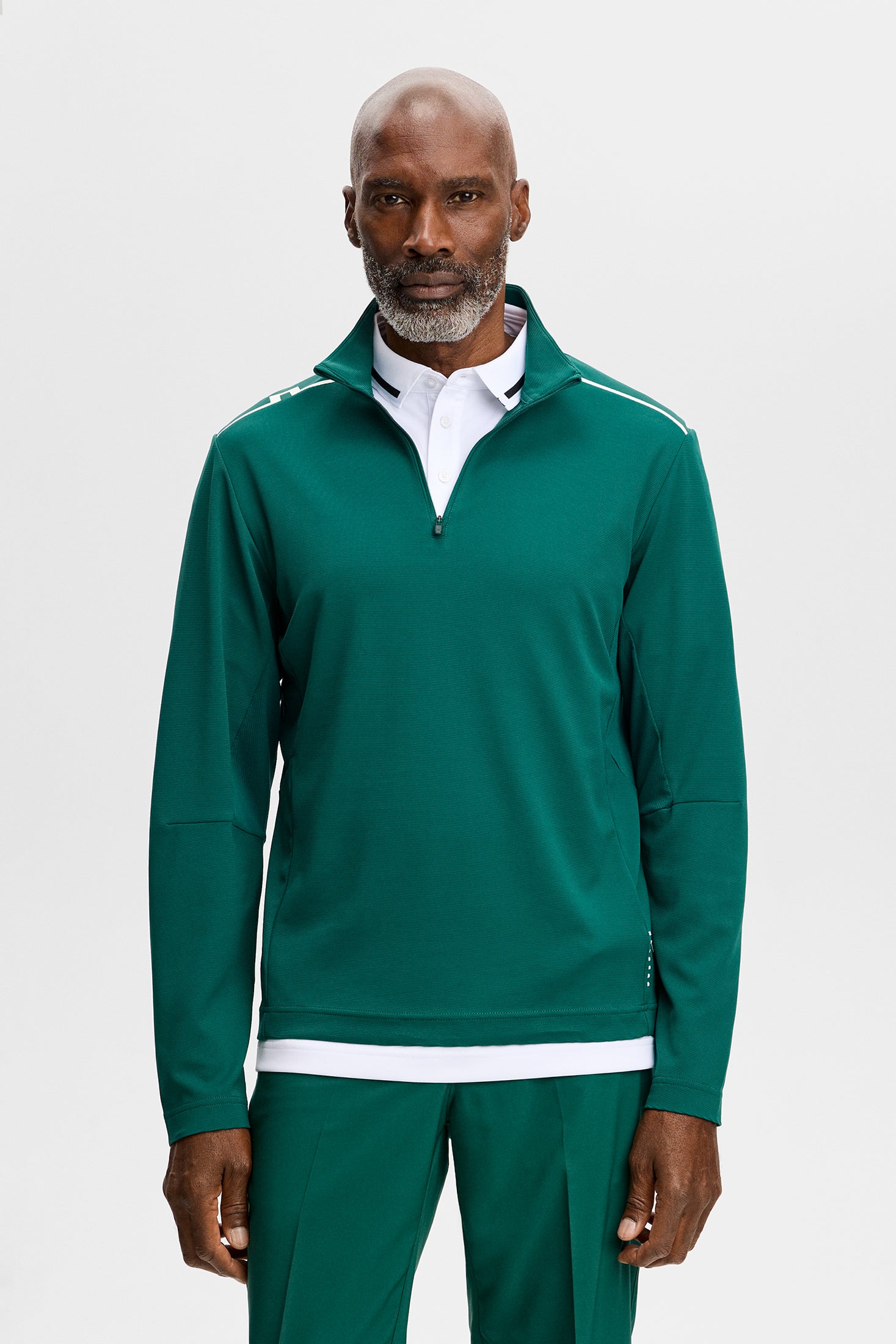 Leon Quarter Zip Mid Layer / Forest Biome | J.Lindeberg Official
