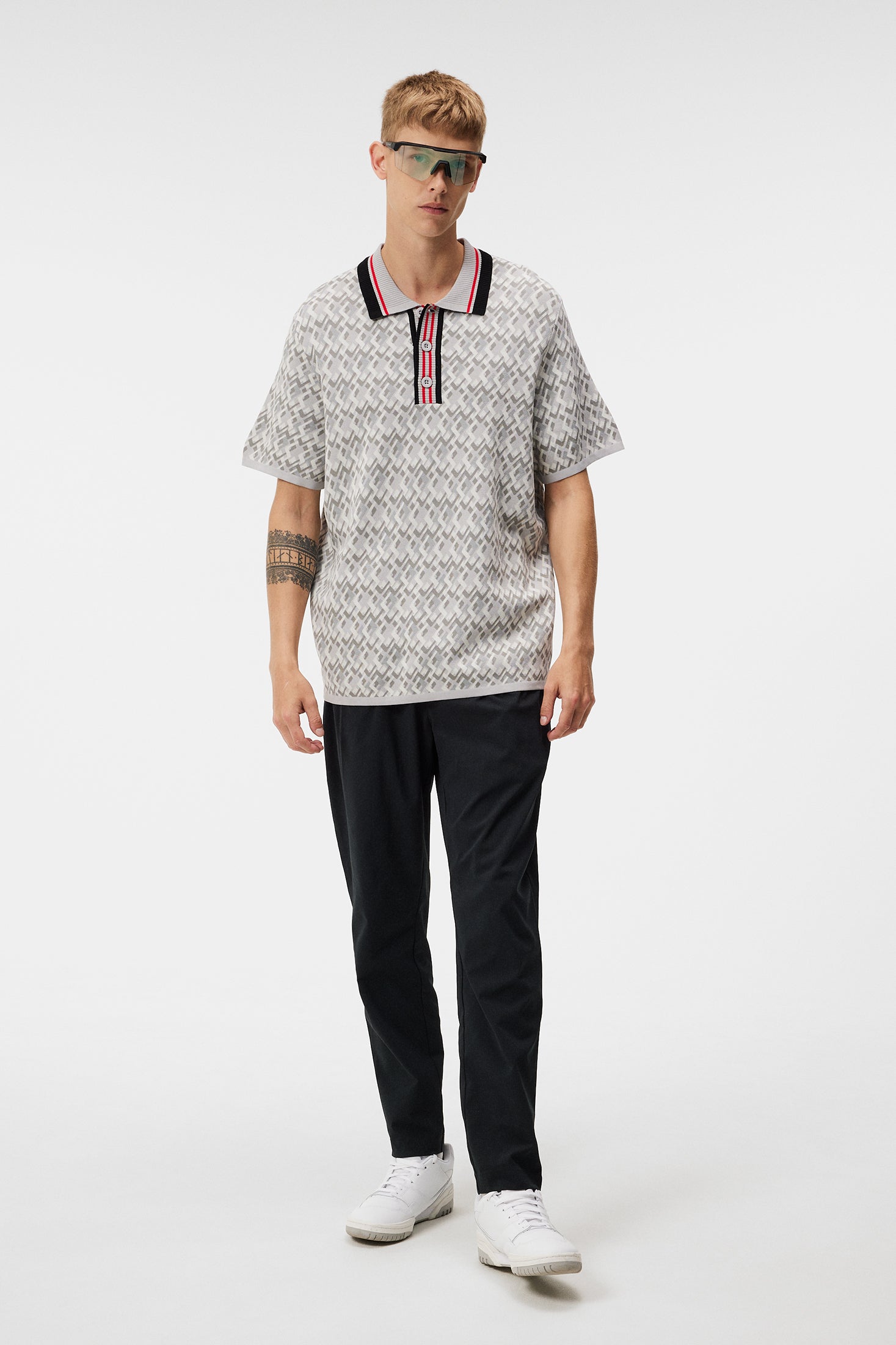 Nate Knitted Shirt / JL Micro Bridge Grey – J.Lindeberg