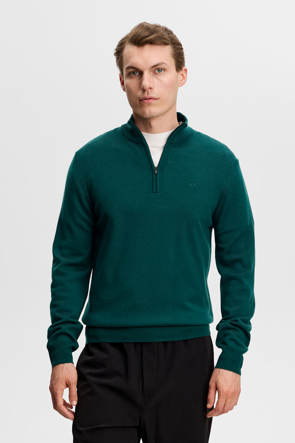 Kiyan Quarter Zip Sweater / Forest Biome