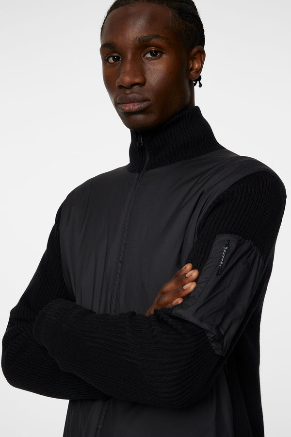 Beck Knitted Hybrid Jacket / Black