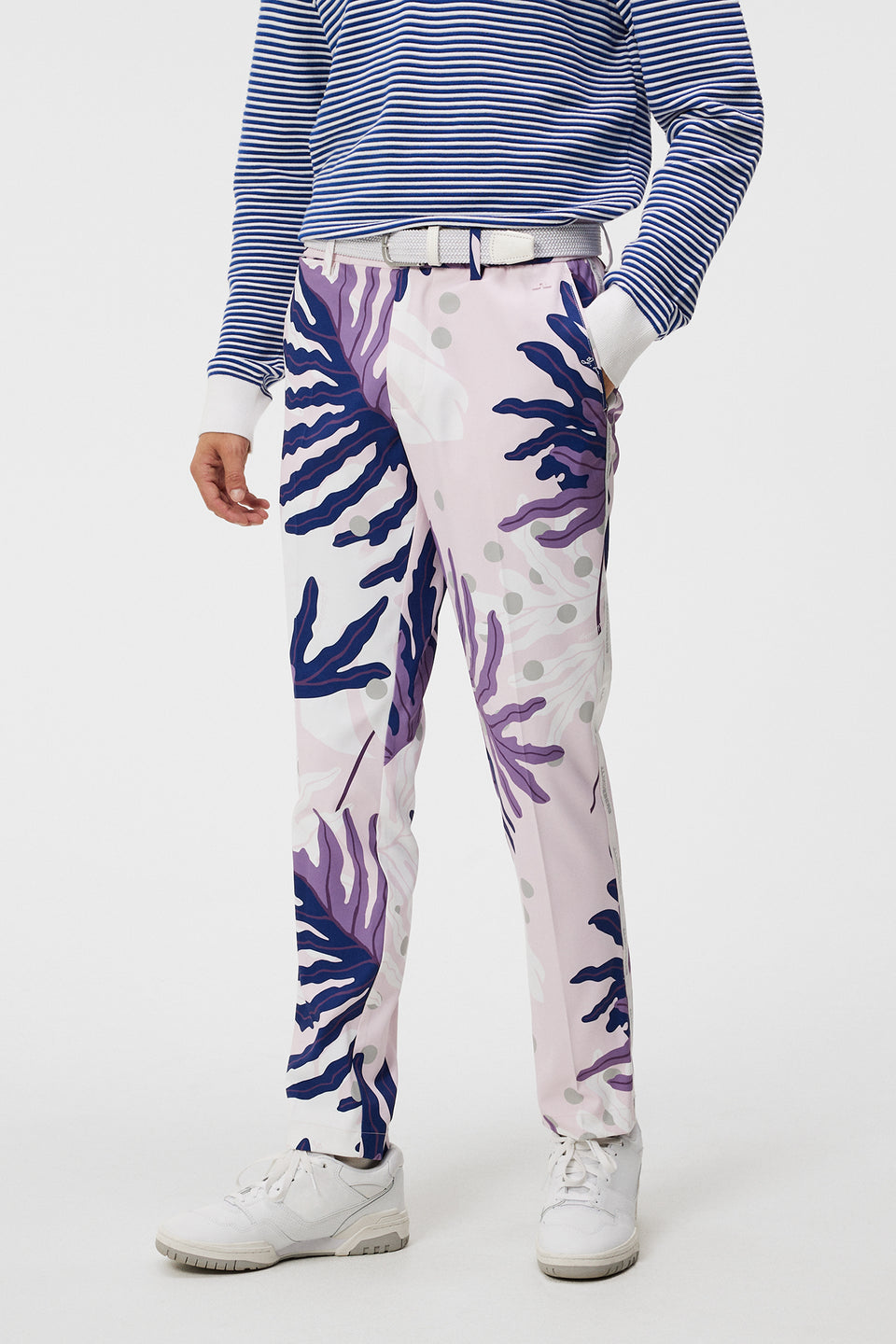 Stuart Print Stripe Pant / Paradise Monstera Pink