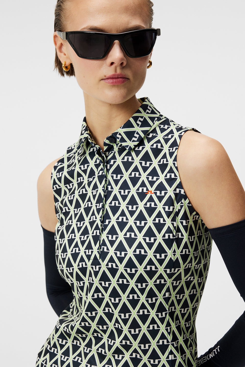 Dena Print Sleeveless Top / Geo JL Navy