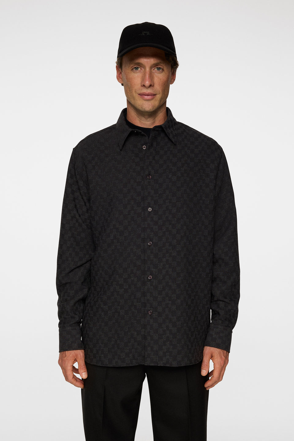 Reg LS Jacquard Shirt / Asphalt
