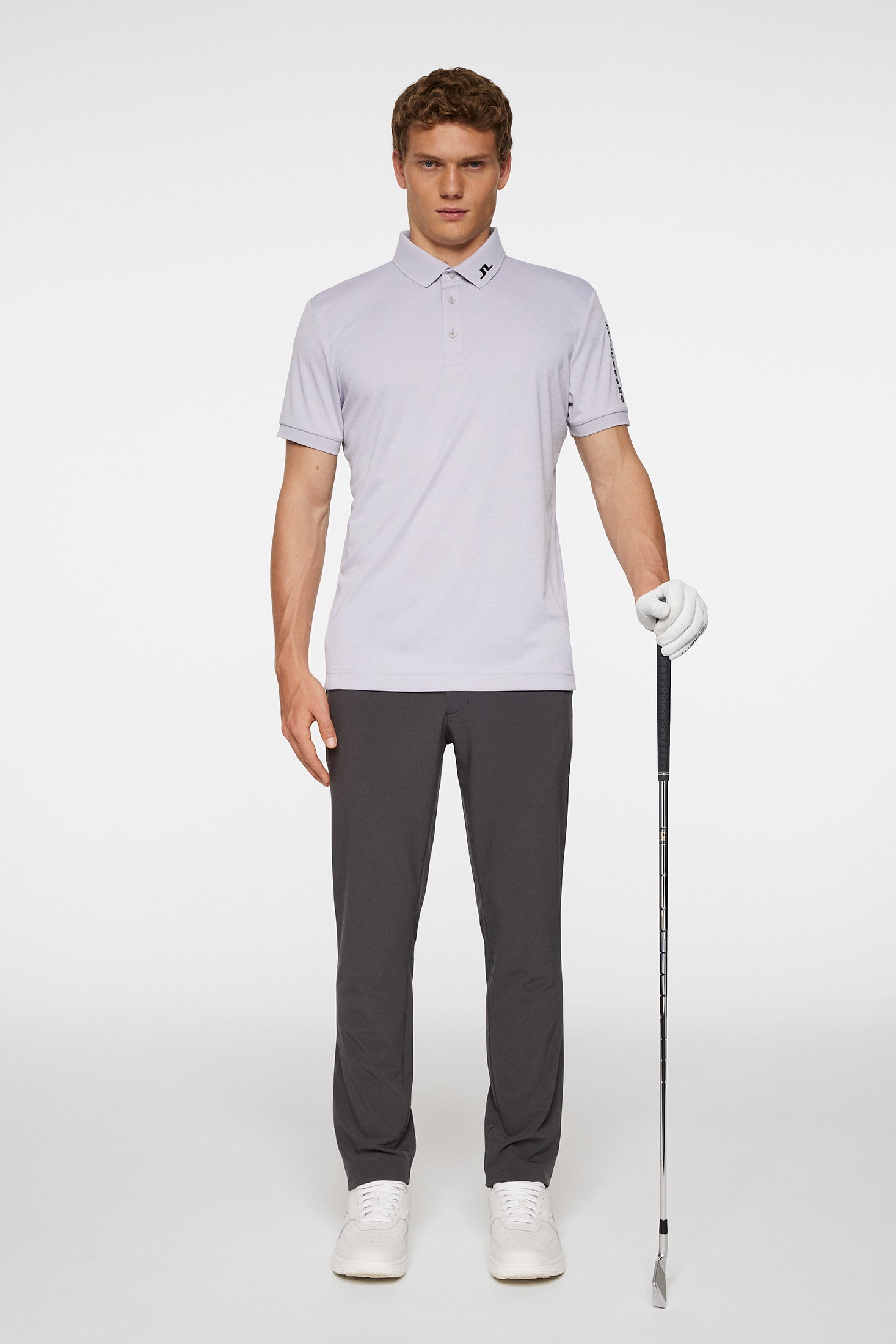 Tour Tech Slim Fit Polo / Light Grey Melange | J.Lindeberg Official