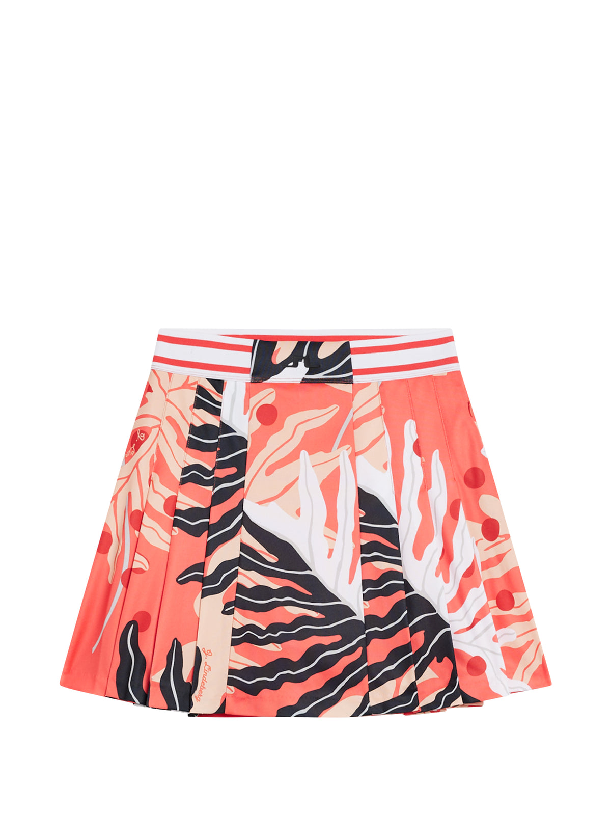 Harlow Print Skirt / Paradise Monstera Coral