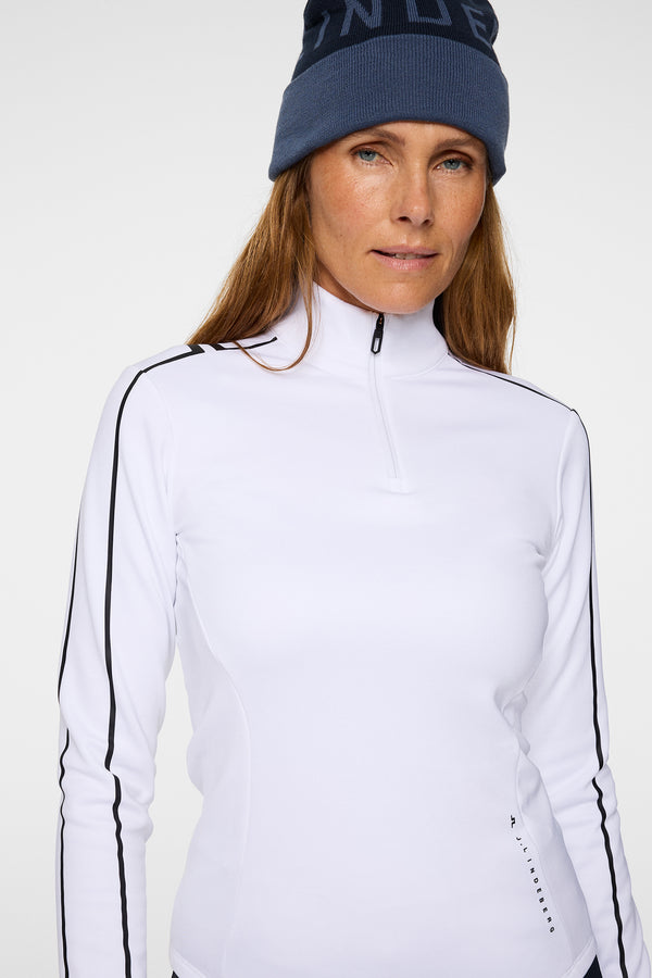 Nefe Quarter Zip Mid Layer / White