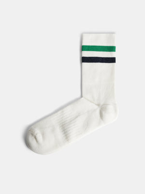 Slade Stripe Sock / Cloud White