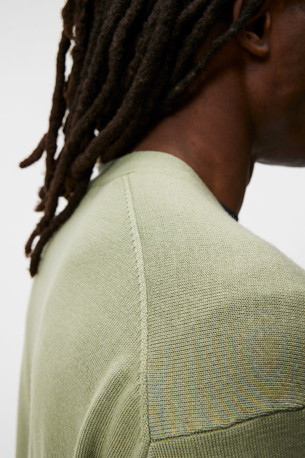 Lucas Knitted Cardigan / Oil Green