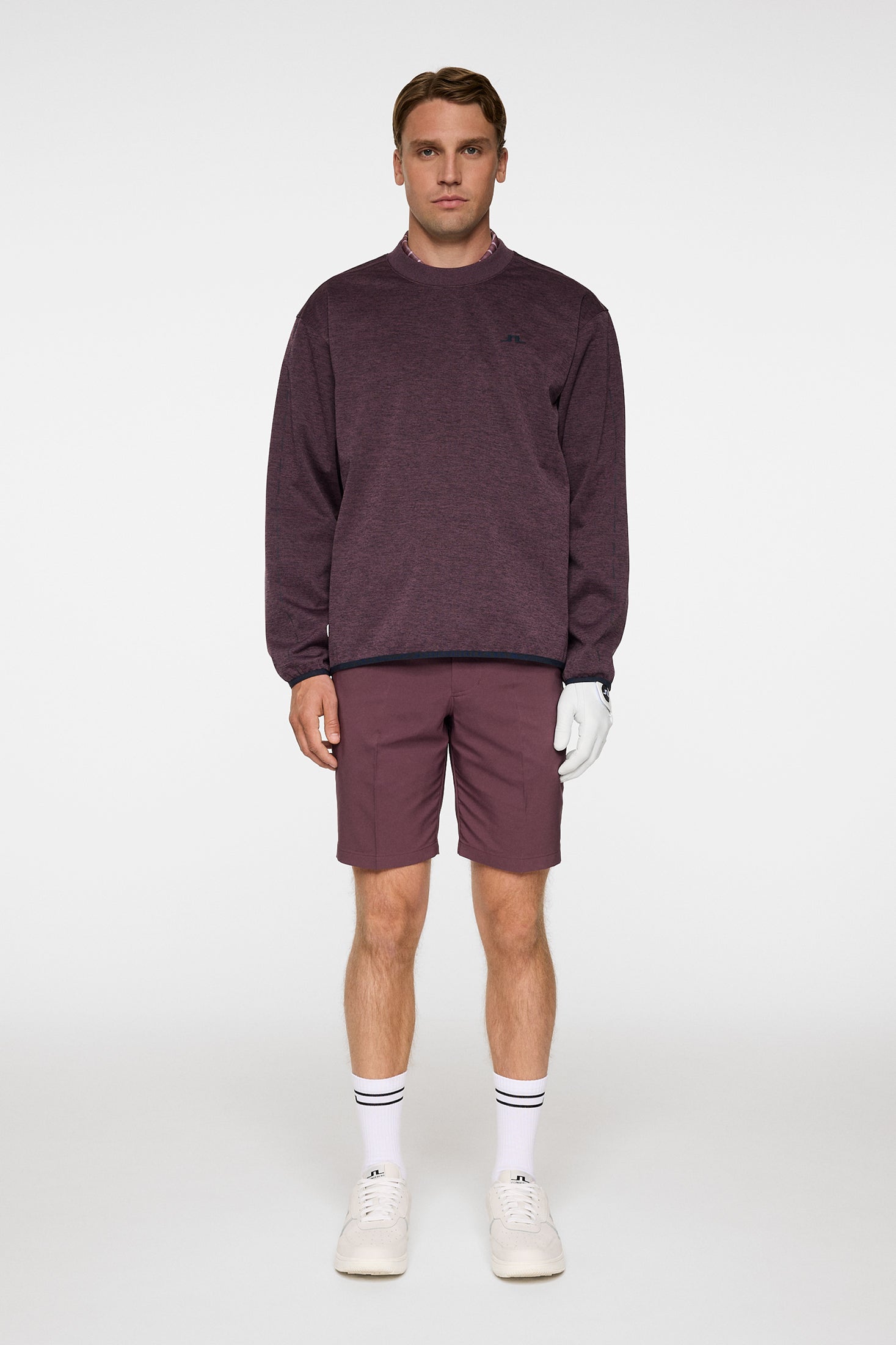 Jose Windblock Crew Neck / Huckleberry melange – J.Lindeberg