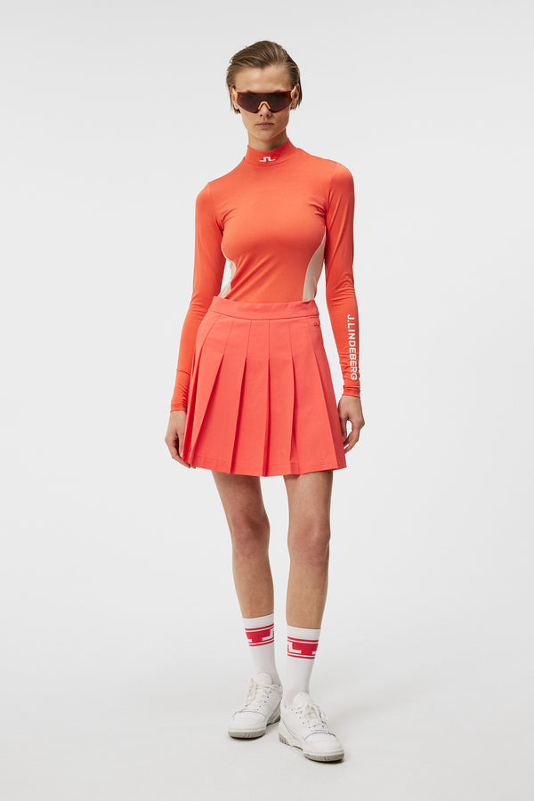 Celeste Long Sleeve Top / Hot Coral
