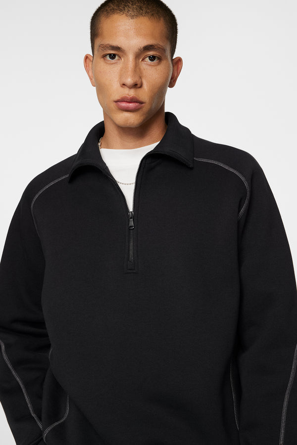 Canter Quarter Zip Sweat / Black