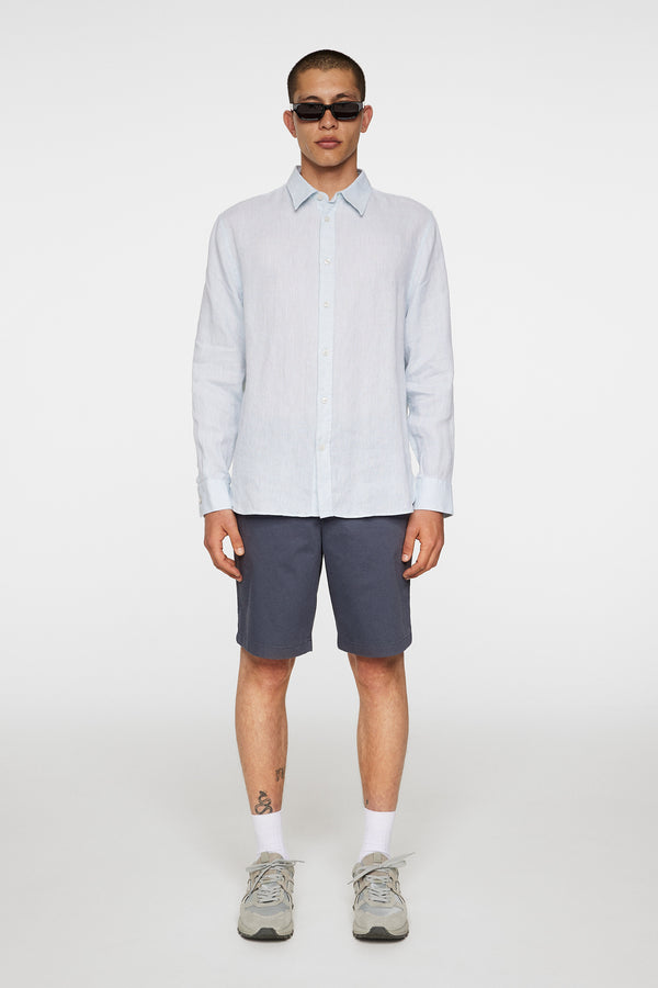 Reg LS Linen Melange Shirt / Winter Sky