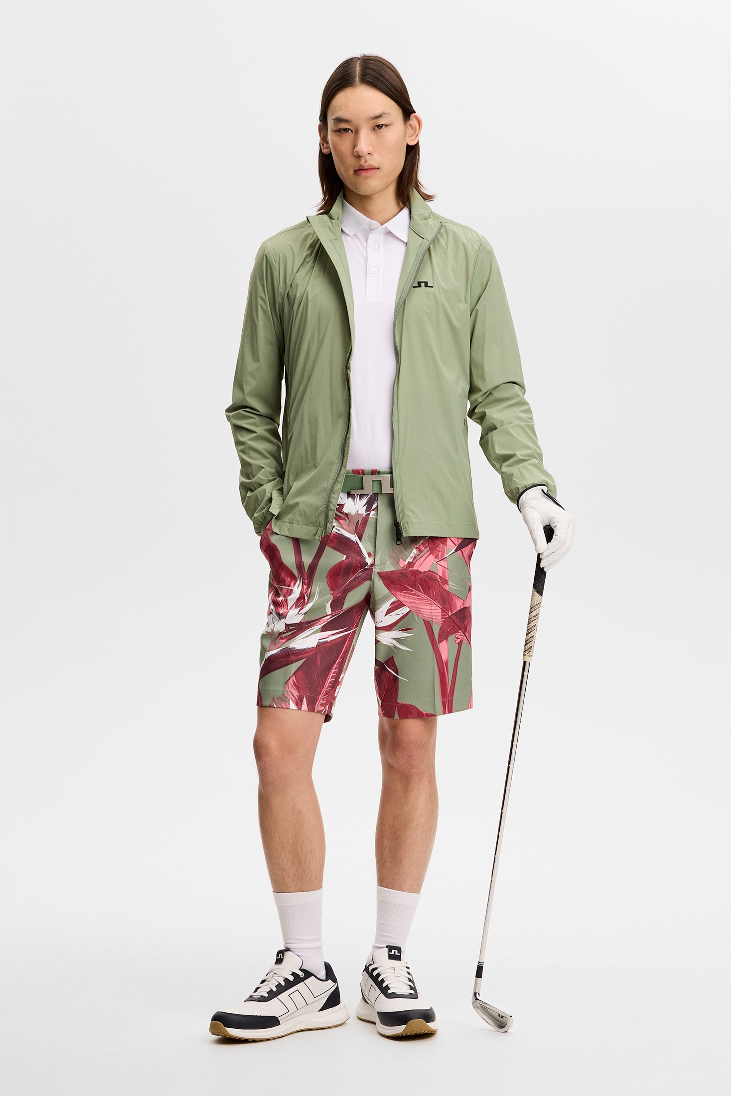 Eloy Print Shorts / Paradise Hedge Green M | J.Lindeberg Official