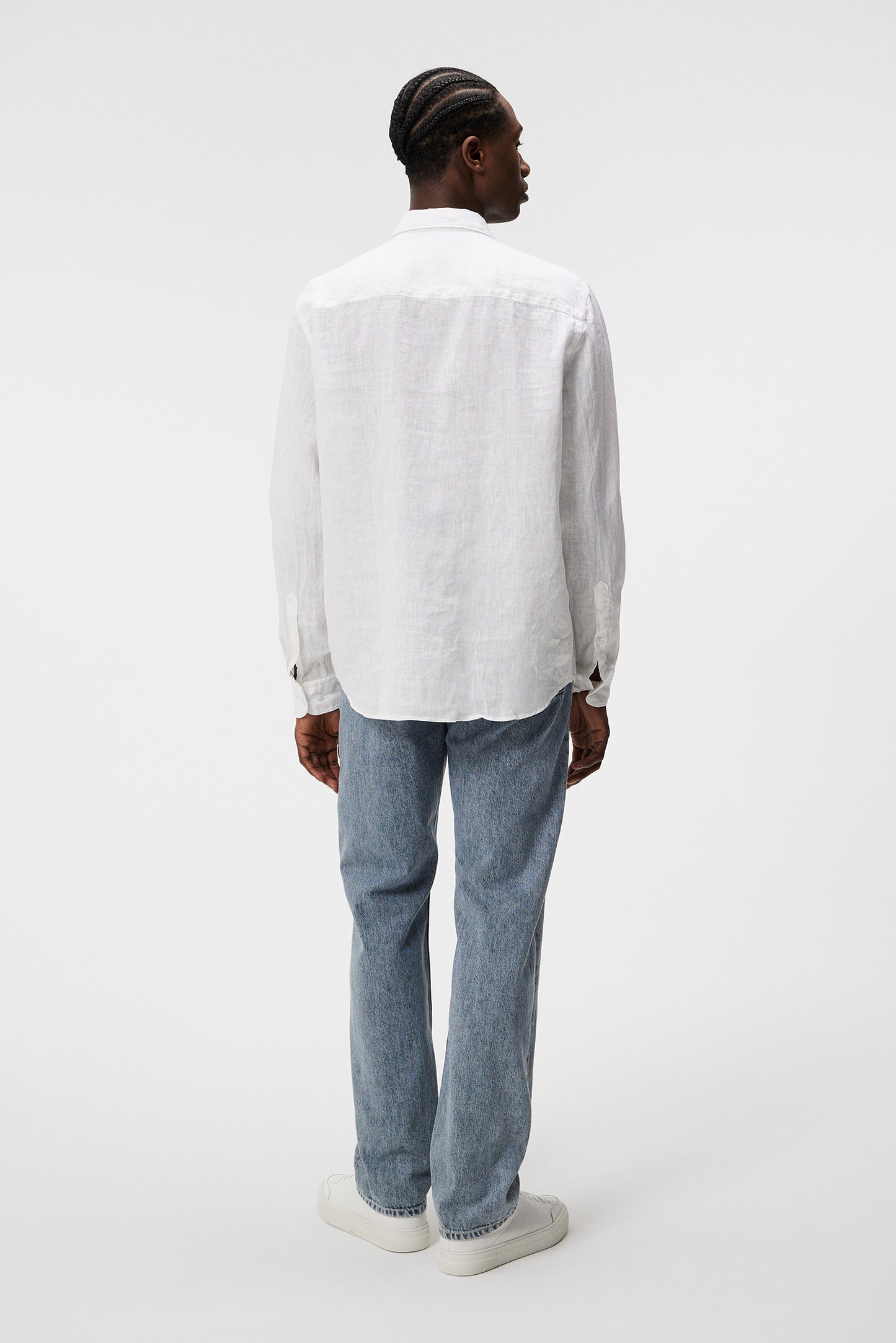 Reg LS Clean Linen Shirt / White