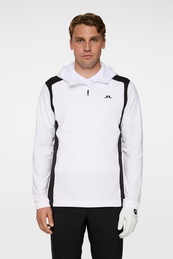 Lukas Quarter Zip Hood / White