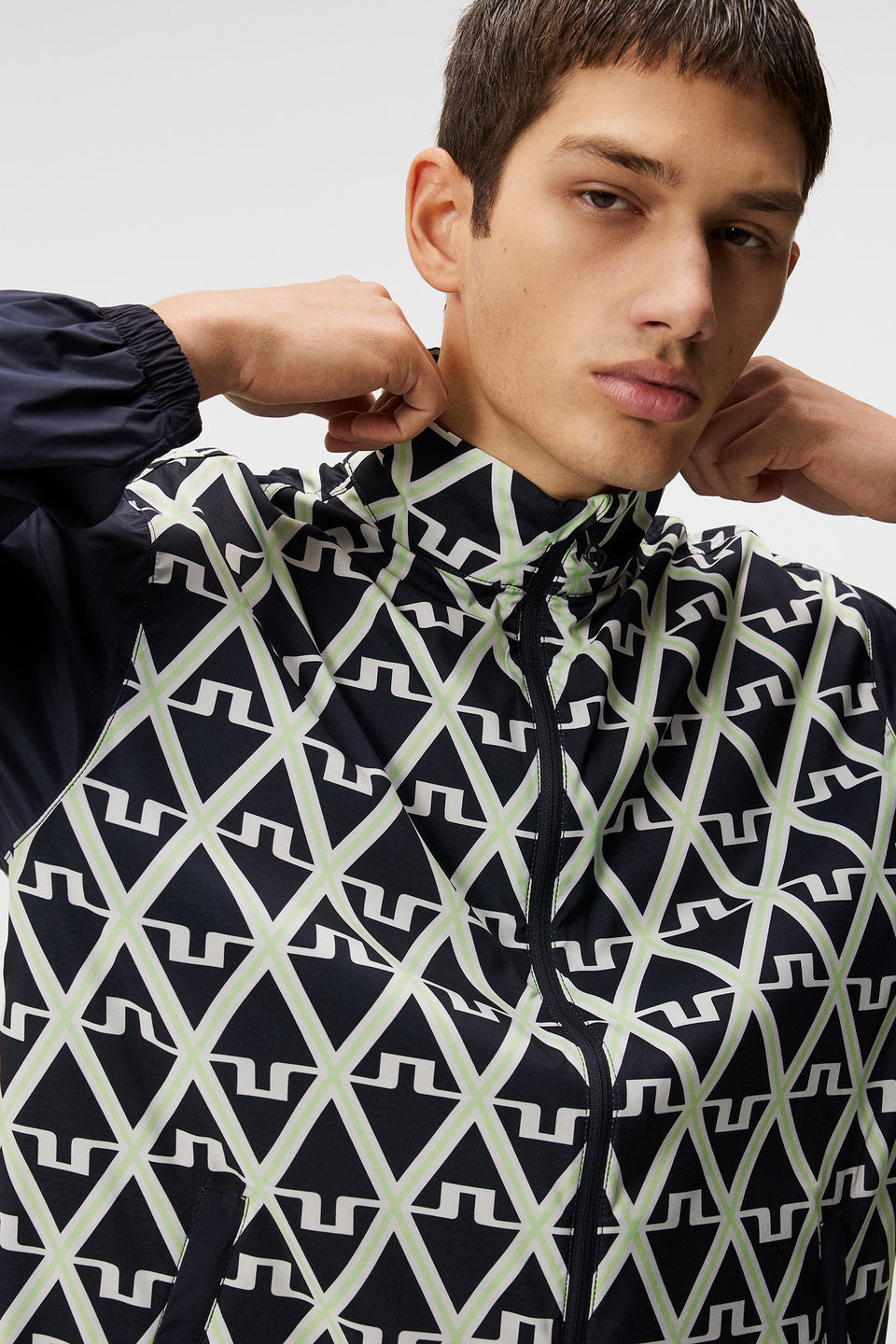 Lear printed Wind jacket / Geo JL Navy