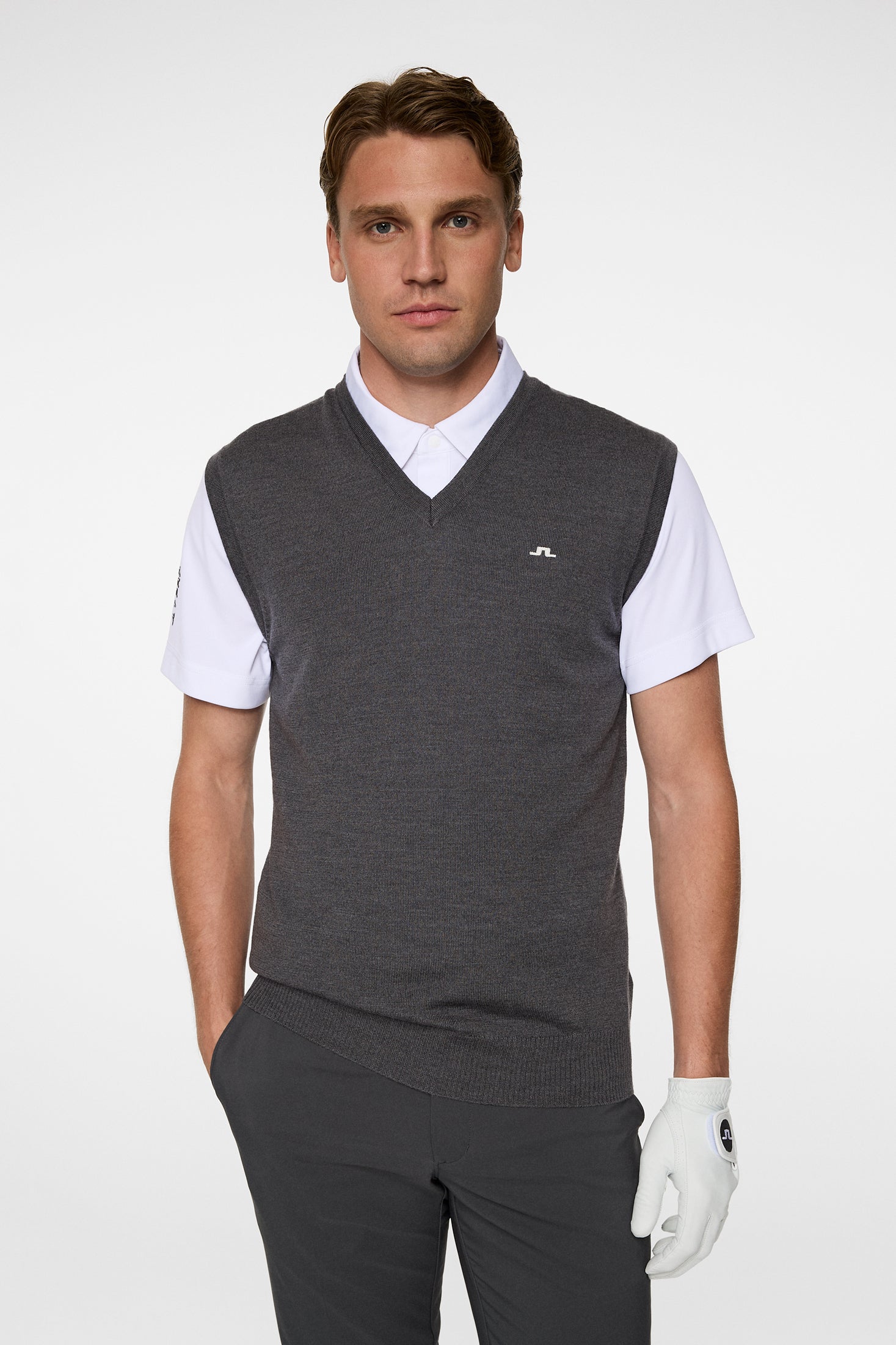 Liam Knitted Vest / Dark Grey Melange – J.Lindeberg EU