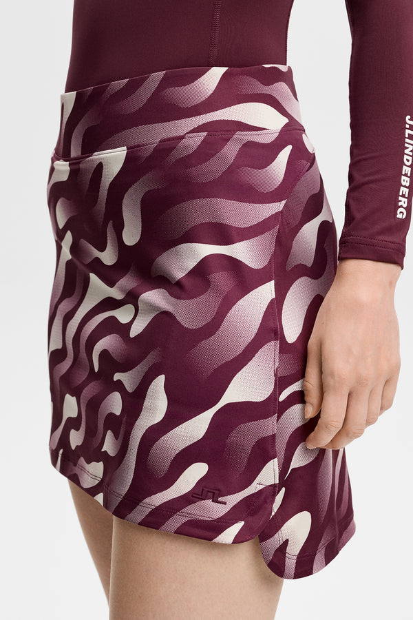 Amy Print Skirt / Bunker Fade Winetasting Moon M
