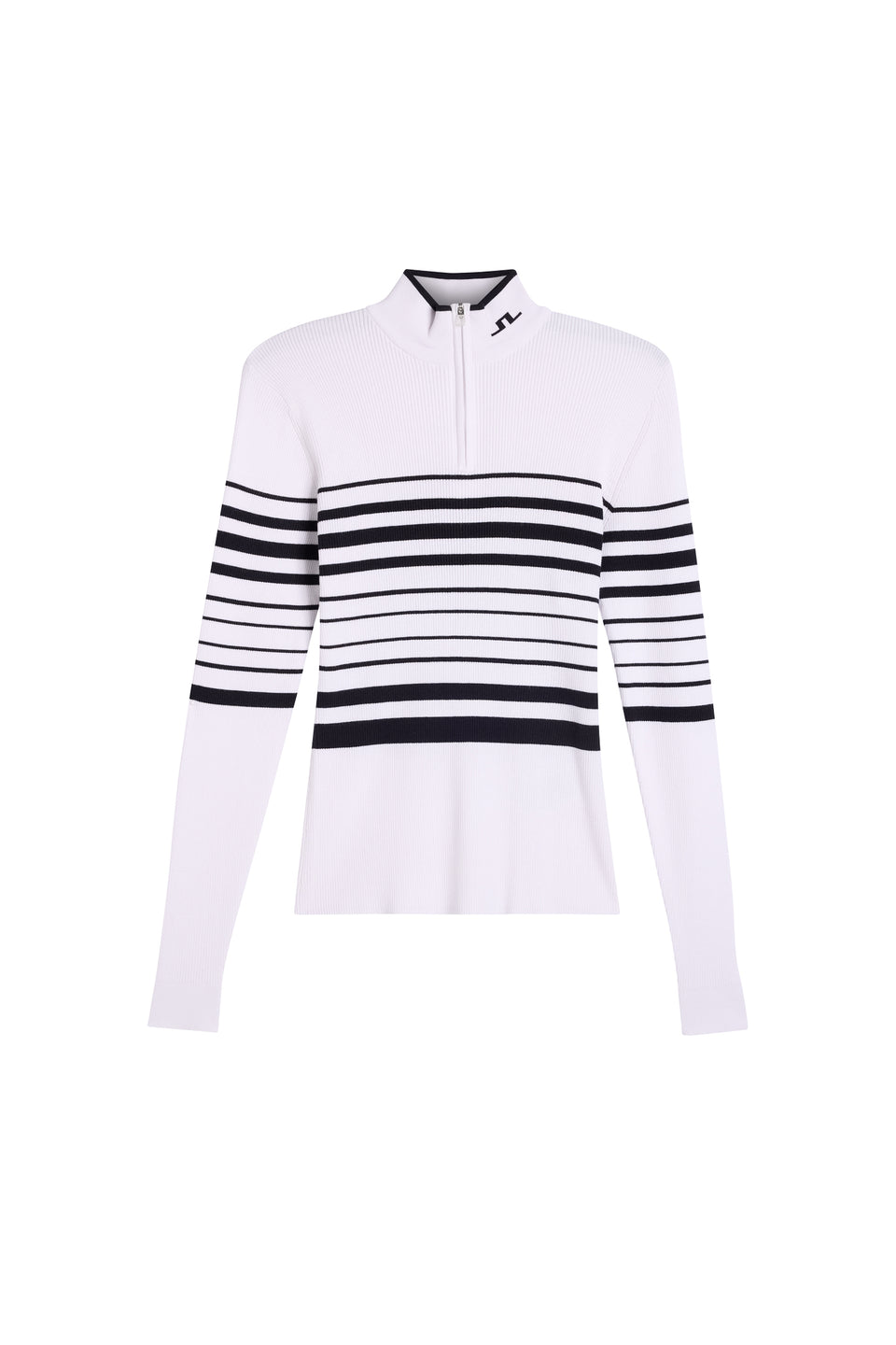 Cheryl Knitted Zip Sweater / White