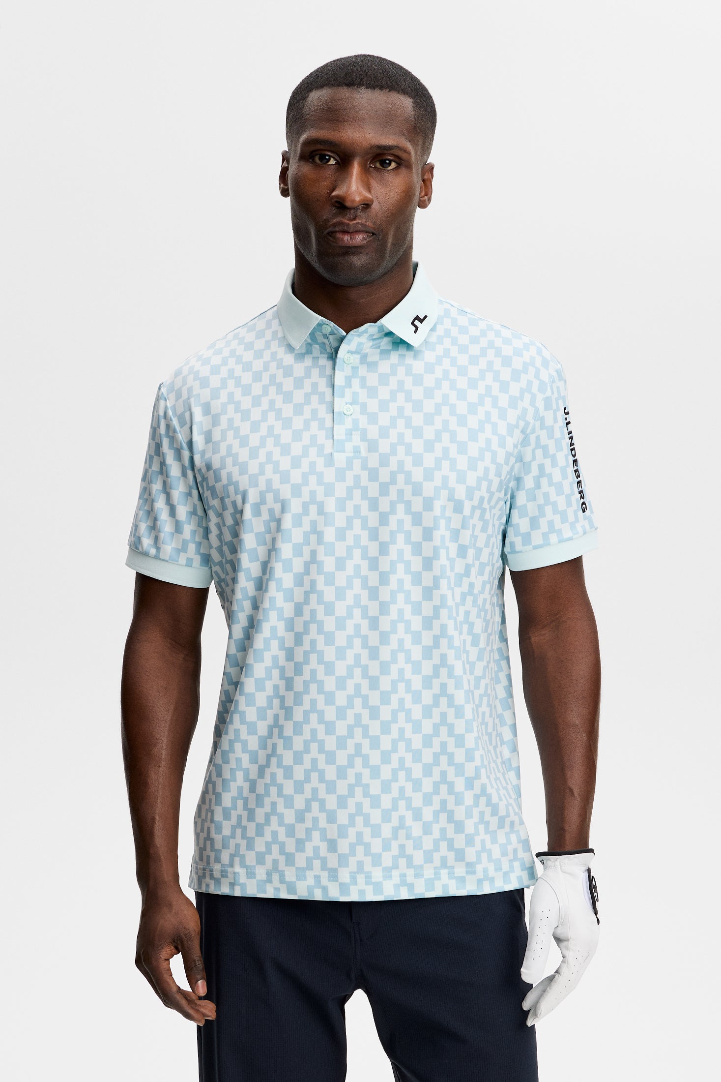 Tour Tech Print Polo / Bridge Stack Skylight M – J.Lindeberg EU