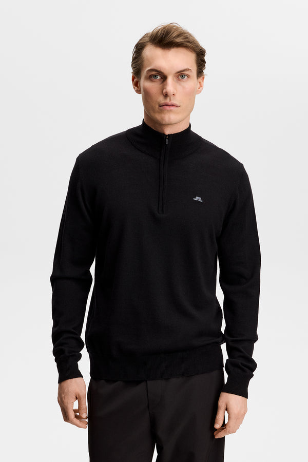 Kiyan Quarter Zip Sweater / Black