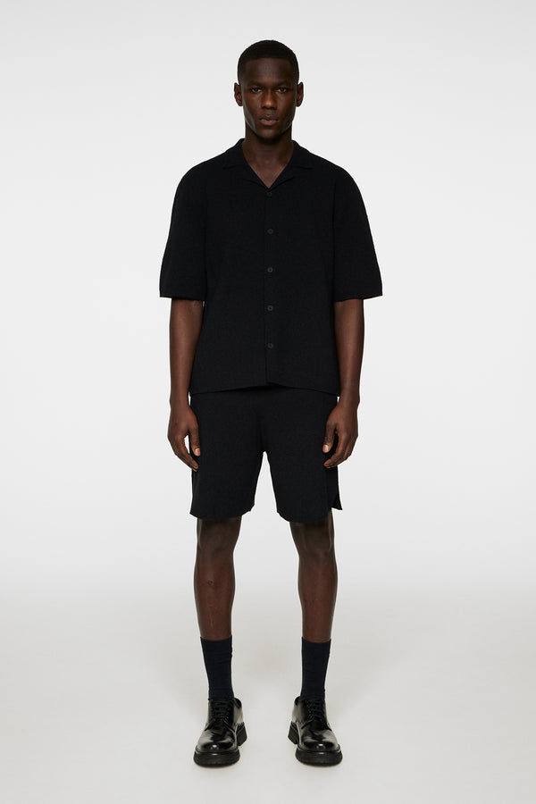 Sal Knitted Boucle Shirt / Black