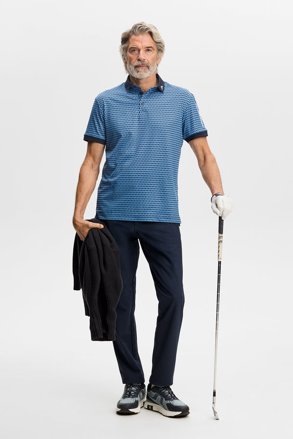 Tour Tech Print Polo / Diamond Riviera Navy S