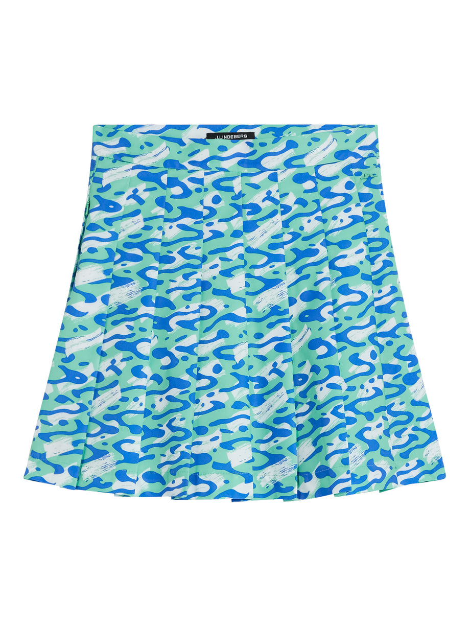 Adina Print Skirt / Caldera Jade Cream