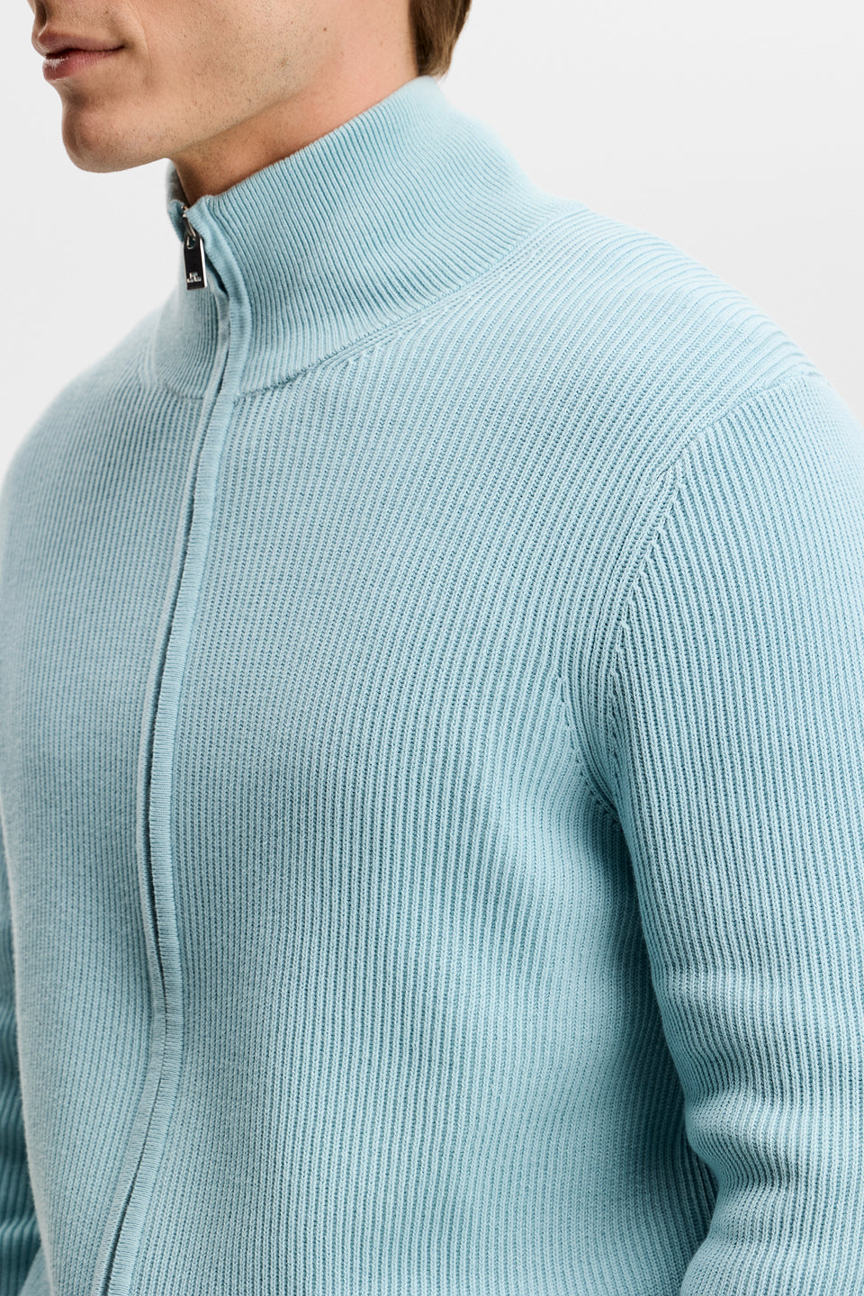 Alexis Full Zip Cardigan / Forget-Me-Not