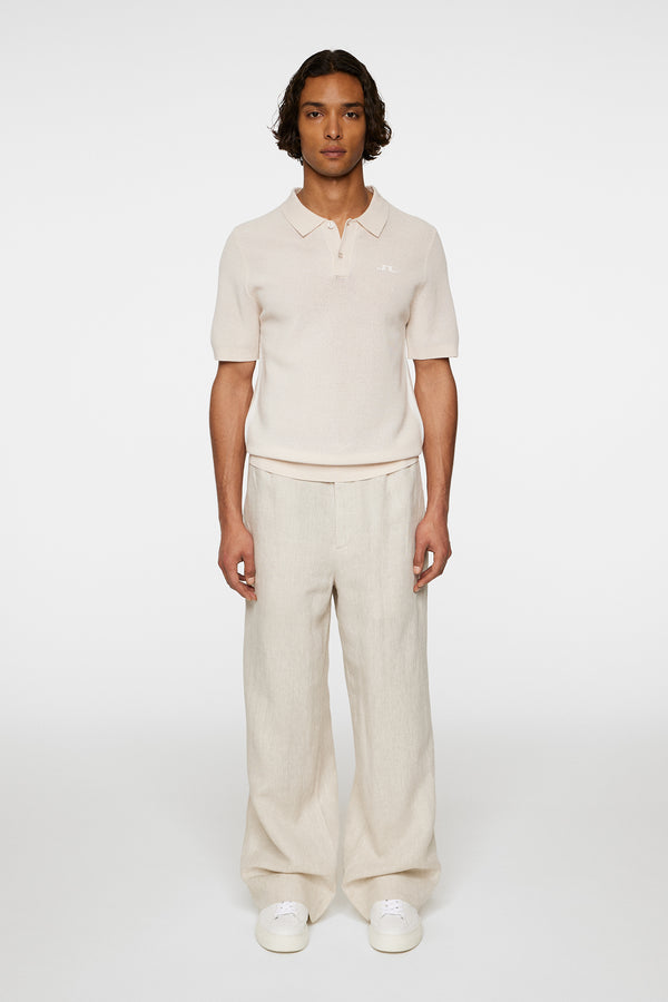 Reymond Structure Knit Polo / Moonbeam