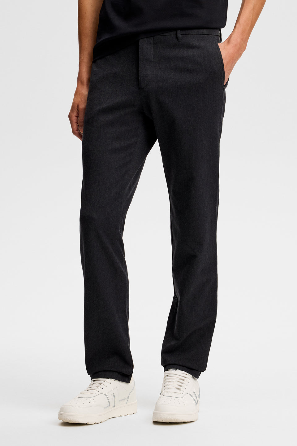 Ched Flannel Twill Pants / Dark Grey Melange