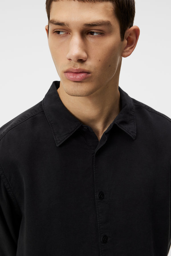Slim LS Comfort Tencel Shirt / Black