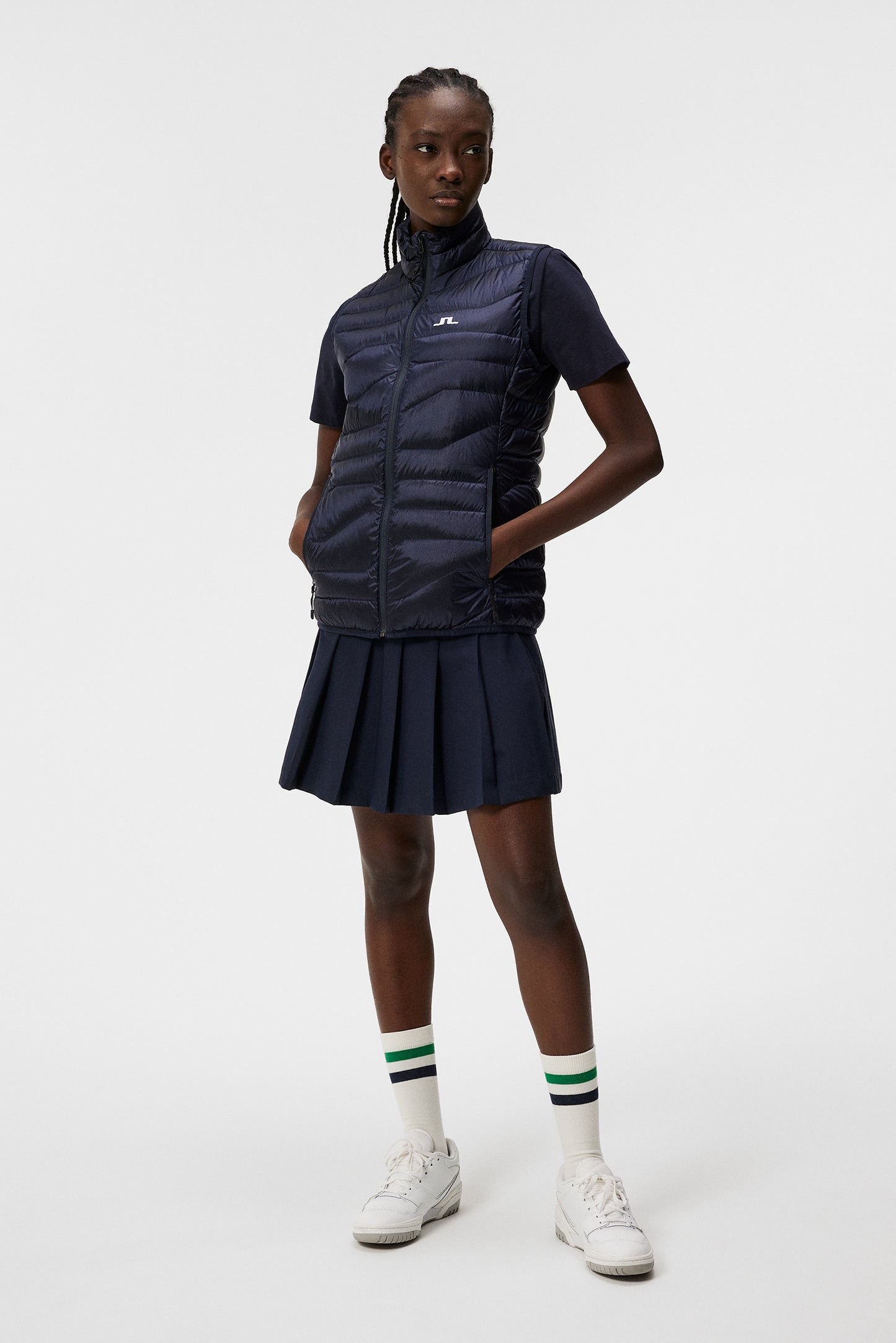 W Cliff Light Down Vest / JL Navy